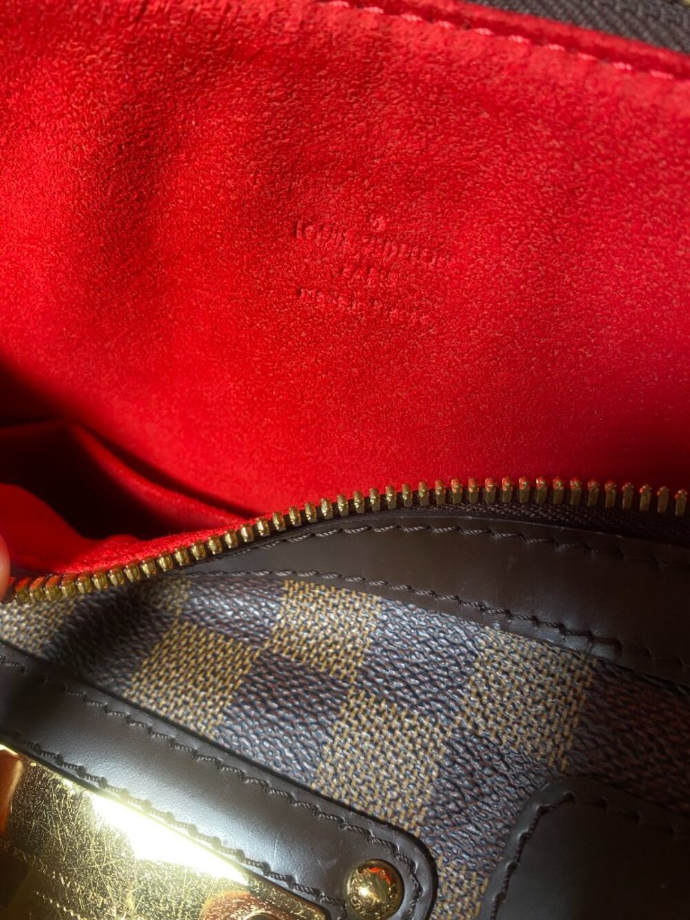 Louis Vuitton Berkeley Damier Ebene Satchel Bag Brown Top Handle - Picture 12 of 16